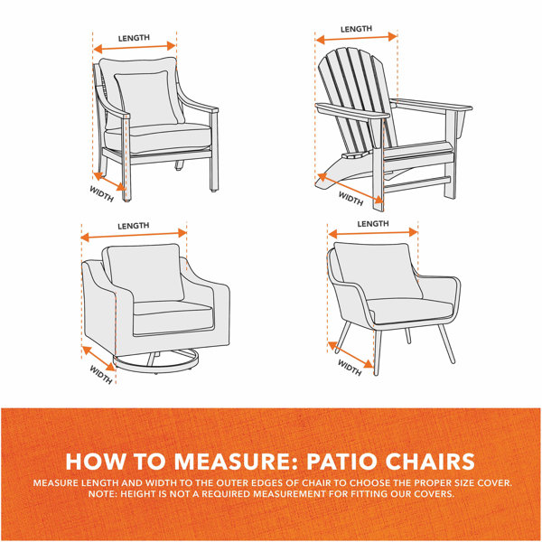 Rebrilliant Modern Leisure Basics Patio Chair Cover, 33"L x 34"W x 31"H